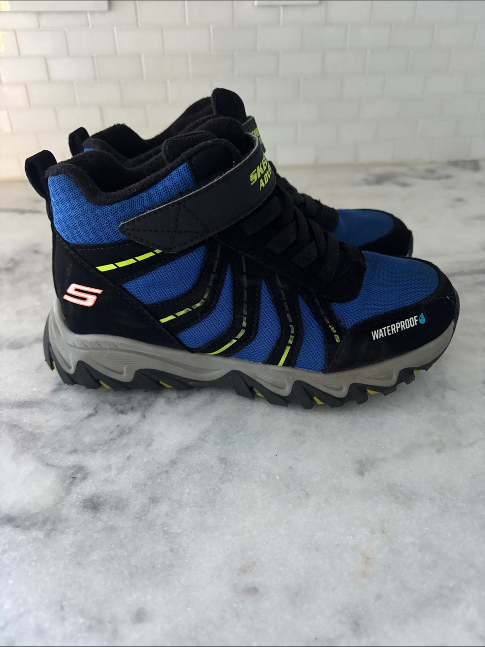 Skechers Blue and Black Waterproof Kids' Mid-Top Boots